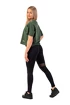 Nebbia  Organic Cotton Loose Fit “The Minimalist” Crop Top 417 dark green Női póló