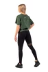 Nebbia  Organic Cotton Loose Fit “The Minimalist” Crop Top 417 dark green Női póló