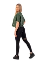 Nebbia  Organic Cotton Loose Fit “The Minimalist” Crop Top 417 dark green Női póló