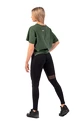 Nebbia  Organic Cotton Loose Fit “The Minimalist” Crop Top 417 dark green Női póló