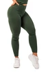 Nebbia  Organic Cotton Ribbed High Waist Leggings 405 dark green Női leggings