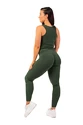 Nebbia  Organic Cotton Ribbed High Waist Leggings 405 dark green Női leggings