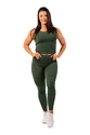 Nebbia  Organic Cotton Ribbed High Waist Leggings 405 dark green Női leggings