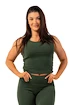 Nebbia  Organic Cotton Ribbed Tank Top 414 dark green Női ujjatlan póló M