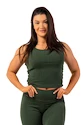 Nebbia  Organic Cotton Ribbed Tank Top 414 dark green Női ujjatlan póló XS