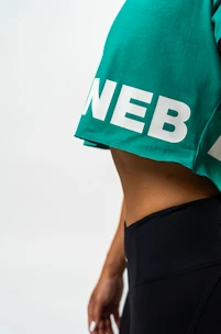 Nebbia  Oversized Crop Top green Női póló