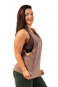 Nebbia  Sleeveless Loose Cross Back Tank Top "Feeling Good" Brown Női ujjatlan póló L