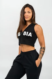 Nebbia Sleeveless Zip-Up Hoodie black Női melegítőfelső