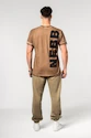 Nebbia  Washed-off Cotton T-shirt MAX OUT Light Brown Férfipóló