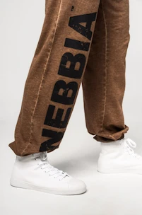 Nebbia  Washed-off Gym Sweatpants Baggy Style GYM BRO Ligth Brown Férfi-melegítőalsó