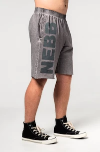 Nebbia  Washed-off Gym Sweatshorts NO BS Light Grey Férfirövidnadrág M