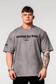 Nebbia Washed-off Heavyweight Cotton Oversized T-shirt GRIND Light Grey Férfipóló