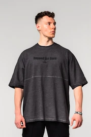 Nebbia Washed-off Oversized Heavyweight Cotton T-shirt NO SHORTCUTS Black Férfipóló