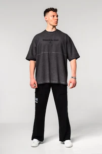 Nebbia  Washed-off Oversized Heavyweight Cotton T-shirt NO SHORTCUTS Black Férfipóló