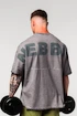 Nebbia  Washed-off Oversized Heavyweight Cotton T-shirt NO SHORTCUTS Light Grey Férfipóló