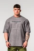 Nebbia  Washed-off Oversized Heavyweight Cotton T-shirt NO SHORTCUTS Light Grey Férfipóló