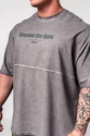 Nebbia  Washed-off Oversized Heavyweight Cotton T-shirt NO SHORTCUTS Light Grey Férfipóló