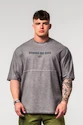 Nebbia  Washed-off Oversized Heavyweight Cotton T-shirt NO SHORTCUTS Light Grey Férfipóló