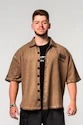 Nebbia  Washed-off Oversized Shirt 90s THROWBACK Light Brown Férfi ing