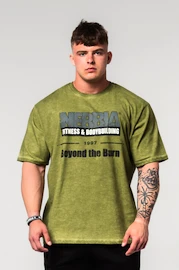 Nebbia Washed-off Oversized T-shirt HERITAGE Green Férfipóló