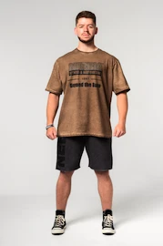 Nebbia Washed-off Oversized T-shirt HERITAGE Light Brown Férfipóló