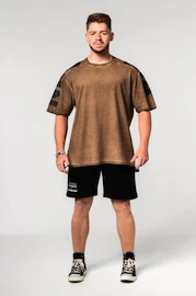 Nebbia Washed-off Oversized T-shirt LIFTING CLUB Light Brown Férfipóló