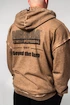 Nebbia  Washed-off Zip Up Hoodie GYM BRO Light Brown Férfi-melegítőfelső