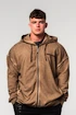 Nebbia  Washed-off Zip Up Hoodie GYM BRO Light Brown Férfi-melegítőfelső