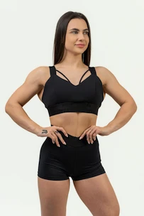 Nebbia  Women's Padded Sports Bra Iconic  844 Black Női melltartó