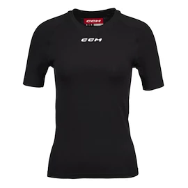 Női kompressziós póló CCM SS Training Tee Black Senior