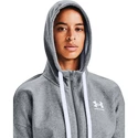 Női Under Armour Rival Fleece FZ Hoodie szürke