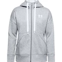 Női Under Armour Rival Fleece FZ Hoodie szürke