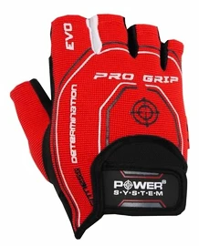 Power System Fitness Rukavice Pro Grip Evo Červené Fitness kesztyű