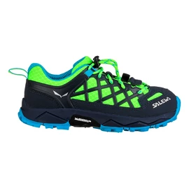 Salewa Wildfire Ombre Blue/Fluo Green Gyermek kültéri lábbelik