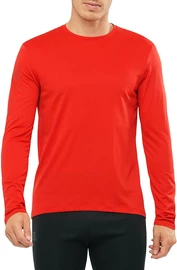 Salomon Agile LS Tee red Férfipóló