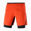 Salomon Cross Twinskin Shorts Fiery Red Férfirövidnadrág