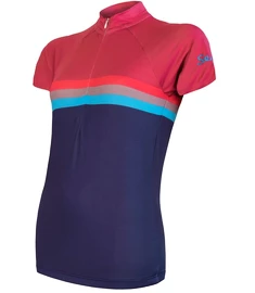 Sensor Cyklo Summer Stripe Blue/Lilla Női kerékpáros mez