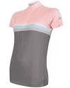 Sensor  Cyklo Summer Stripe Grey/Pink Női kerékpáros mez