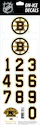 Sportstape  ALL IN ONE HELMET DECALS - BOSTON BRUINS  Védősisakszám