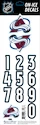 Sportstape  ALL IN ONE HELMET DECALS - COLORADO AVALANCHE - DARK HELMET  Védősisakszám