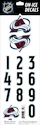 Sportstape  ALL IN ONE HELMET DECALS - COLORADO AVALANCHE  Védősisakszám