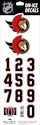 Sportstape  ALL IN ONE HELMET DECALS - OTTAWA SENATORS  Védősisakszám