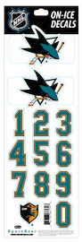 Sportstape ALL IN ONE HELMET DECALS - SAN JOSE SHARKS Védősisakszám