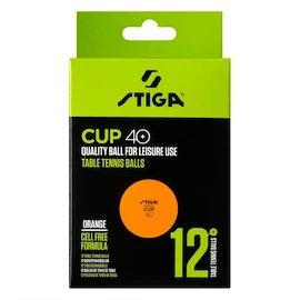 Stiga Cup 40+ ABS Orange 12 Pack Labdák