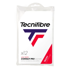 Tecnifibre Contact Pro White 12 Pack Felső nyélvédő overgrip