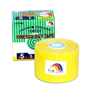 TEMTEX  Kinesio Tape Tourmaline 5 cm × 5 m Kineziológiai szalag Sárga