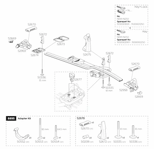 Thule  52959 Hátsó, pótkerékpártartó