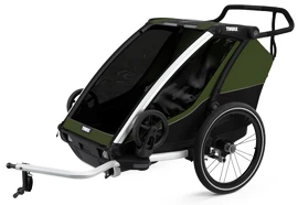 Thule Chariot Cab Aluminum/Cypress Green Babakocsi