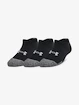 Under Armour  3pk No Show Yth-BLK  Gyerek zokni