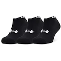 Under Armour  Core No Show 3Pk-BLK  Zokni XL